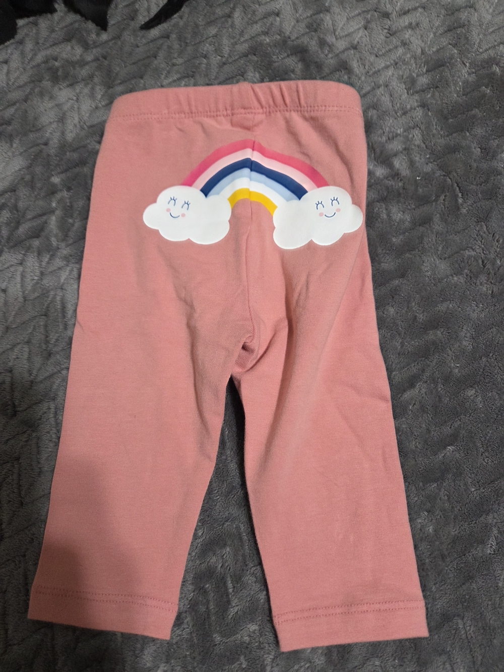 Old Navy Dusty Rose Kids Stretch Leggings With Rainbow Bottom - Picture 3 of 3
